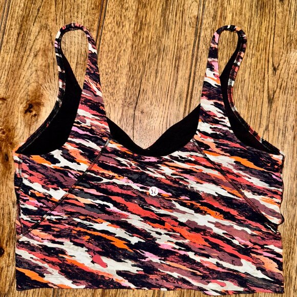 Lululemon Align Tank Lunar 2022New Year Tiger Tide Smoky Red Multi Size 12 Rare - Picture 10 of 11